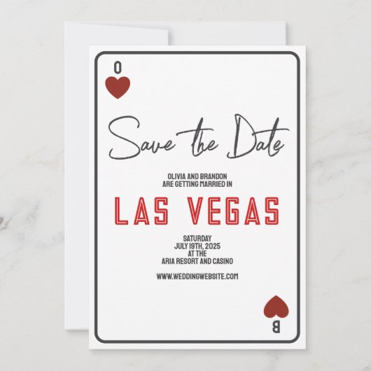 Las Vegas Matchbox Art Photo Wedding Bewaar de dat Kaart (Achterkant)
