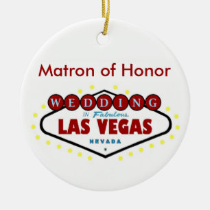Las Vegas Matron of Honor Keepomwille Wedding Orme Keramisch Ornament