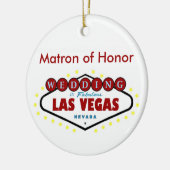 Las Vegas Matron of Honor Keepomwille Wedding Orme Keramisch Ornament (Links)
