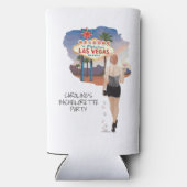 Las Vegas Meisjesuitgans Bruid Met Rood Haar Seltzer Blikjeskoeler (Achterkant)