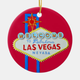 Las Vegas Merry Kerstry Keramisch Ornament