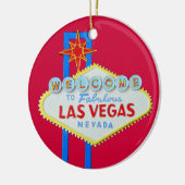 Las Vegas Merry Kerstry Keramisch Ornament (Links)