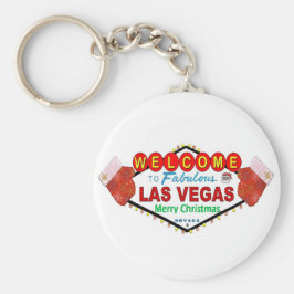 Las Vegas Merry Santa en Mittens Keycha Sleutelhanger