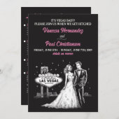 Las Vegas met QR Code Wedding Kaart (Voorkant / Achterkant)