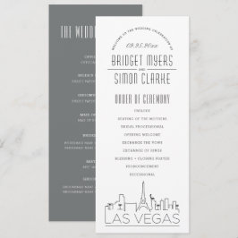 Las Vegas | Modern deco huwelijksprogramma Kaart