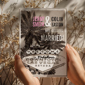 Las Vegas Modern  Sepia bruiloft uitnodigingen