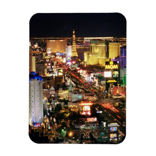 Las Vegas nacht skyline magneet (Verticaal)