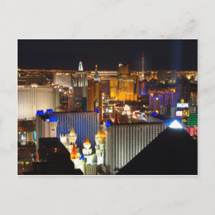 Las Vegas nachttijd Briefkaart