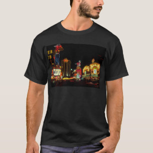 Las Vegas Nachttijd Neonlichten Casino's Bord T-shirt