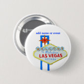 Las Vegas Name Badge Ronde Button 5,7 Cm (Voorkant /achterkant)