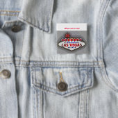 Las Vegas Name Badge Vierkante Button 5,1 Cm (In situ)
