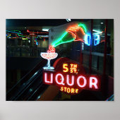 Las Vegas Neon Museum Poster 5th St. Liquors (Voorkant)