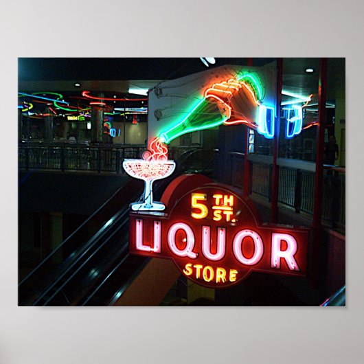 Las Vegas Neon Museum Poster 5th St. Liquors (Voorkant)