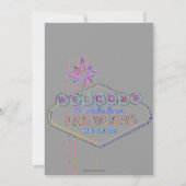Las Vegas Neon Sign Birthday Bash Kaart (Achterkant)
