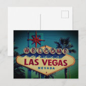 Las Vegas Neon Sign Briefkaart (Voorkant / Achterkant)