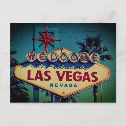 Las Vegas Neon Sign Briefkaart (Voorkant)