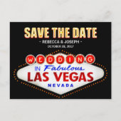Las Vegas Neon Sign - Save the Date Wedding Aankondigingskaart (Voorkant)