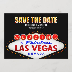 Las Vegas Neon Sign - Sparen de Datum Weddenschap Save The Date