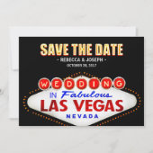 Las Vegas Neon Sign - Sparen de Datum Weddenschap Save The Date (Voorkant)