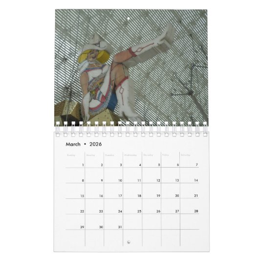 Las Vegas Neon Signs Calendar Kalender (Mar 2026)