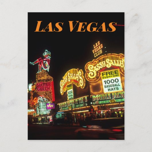 Las Vegas Neon Signs Casino Briefkaart (Voorkant)
