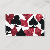 Las Vegas Nep- Rode Glitter Lege Escort Card Plaatskaartje (Achterkant)