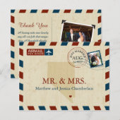 Las Vegas Nevada Airmail | Huwelijk Dank u Briefkaart (Voorkant / Achterkant)