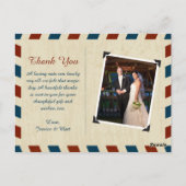 Las Vegas Nevada Airmail | Huwelijk Dank u Briefkaart (Achterkant)