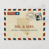 Las Vegas Nevada Airmail | Huwelijk Dank u Briefkaart (Voorkant)