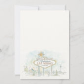 Las Vegas Nevada Aquarel Landschap Bruiloft Save The Date (Achterkant)