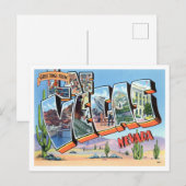 Las Vegas, Nevada  Big Letters Briefkaart (Voorkant / Achterkant)