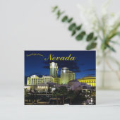 Las Vegas Nevada bij nacht Briefkaart (Staand voorkant)