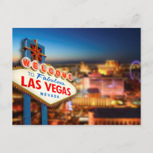 Las Vegas, Nevada bord voor een stad, foto Briefkaart