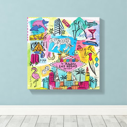 Las Vegas, Nevada Canvas Afdruk (Insitu (Houten vloer))