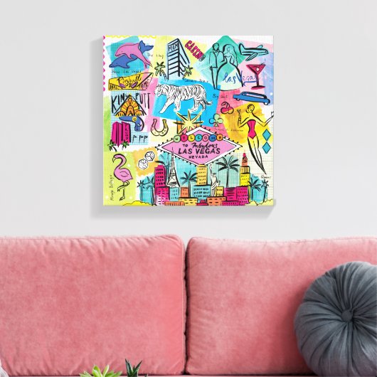 Las Vegas, Nevada Canvas Afdruk (Insitu (Woonkamer))