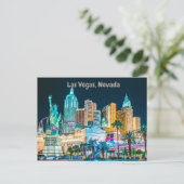 Las Vegas Nevada City Briefkaart (Staand voorkant)