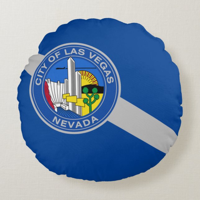 Las Vegas (Nevada) City flag Rond Kussen (Voorkant)