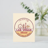 Las Vegas Nevada City Skyline Emblem Briefkaart (Staand voorkant)