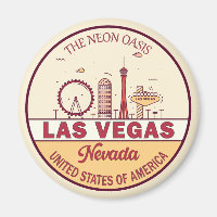 Las Vegas Nevada City Skyline Emblem