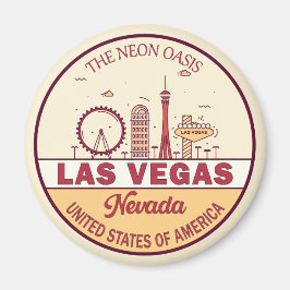 Las Vegas Nevada City Skyline Emblem Magneet