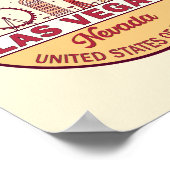 Las Vegas Nevada City Skyline Emblem Poster (Hoek)