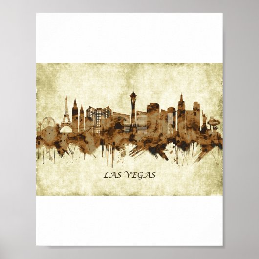 Las Vegas Nevada Cityscape Poster (Voorkant)