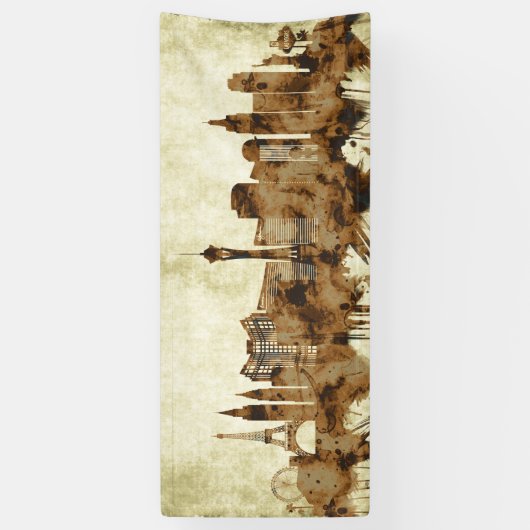 Las Vegas Nevada Cityscape Spandoek (Verticaal)