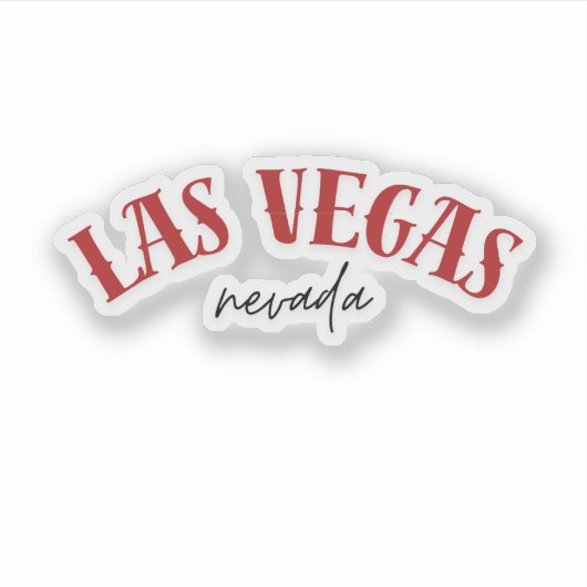 Las Vegas Nevada | Cool Red Sticker (Voorkant)