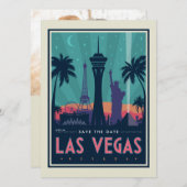 Las Vegas, Nevada | Datum opslaan Save The Date (Voorkant / Achterkant)