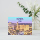 Las Vegas Nevada De Strip Flat Kaart (Staand voorkant)