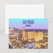 Las Vegas Nevada De Strip Flat Kaart (Voorkant / Achterkant)