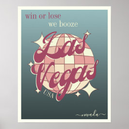 Las Vegas Nevada elegant blauw decor Poster