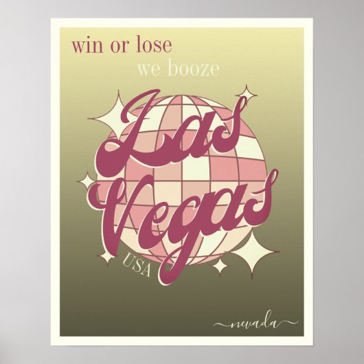 Las Vegas Nevada elegant gouden decor Poster (Voorkant)