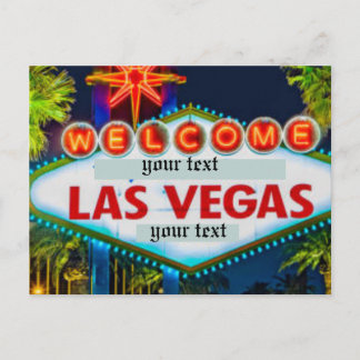 Las Vegas, Nevada | Gezichtskaart van het silhouet Uitnodiging Briefkaart